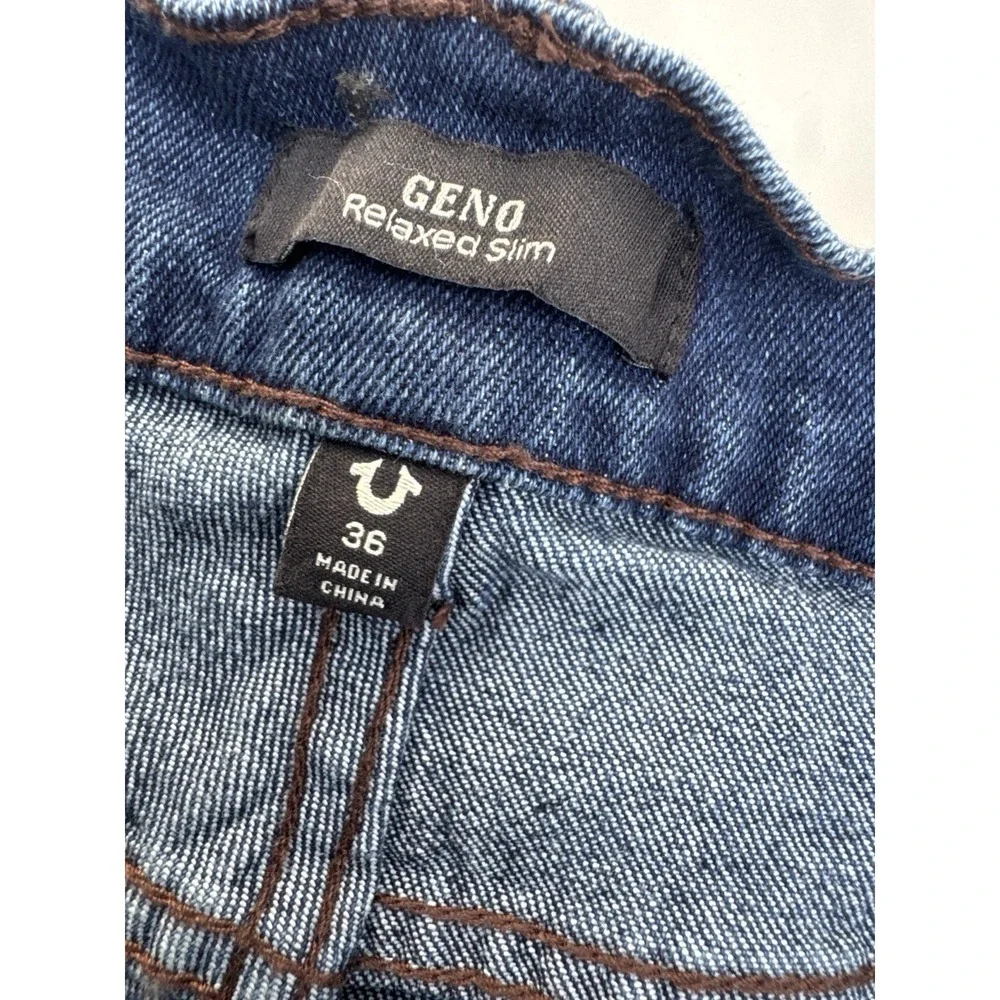 True Religion Geno Relaxed Slim Jeans Mens‎ 36x32 Mirage Wash NWT $164